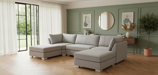 The Wentworth U-Shaped Modular Corner Sofa with Deep Seat