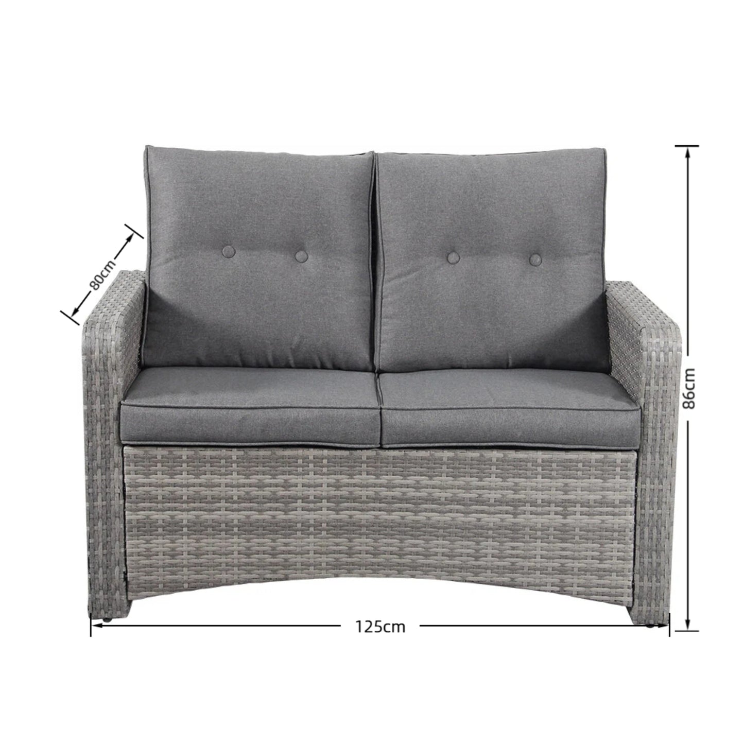 The Leigh 4 Seat Rattan Sofa Lounge Set