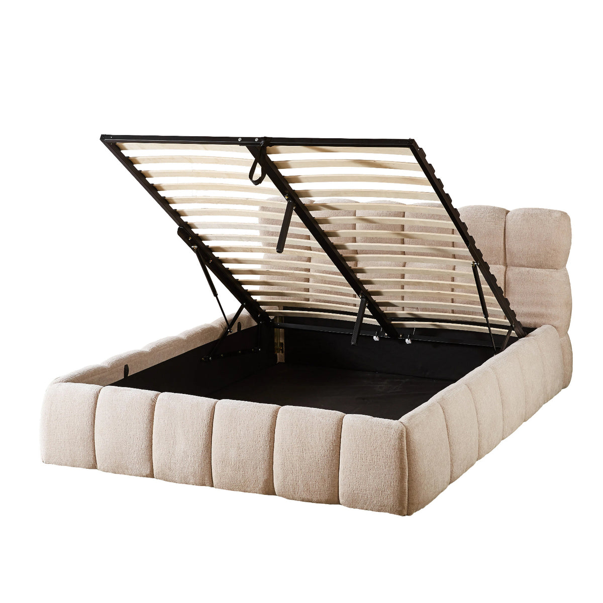 The Maya Plush Ottoman Bed with Sleeply Hybrid Pocket Sprung Mattress – Double & King (Package Deal)