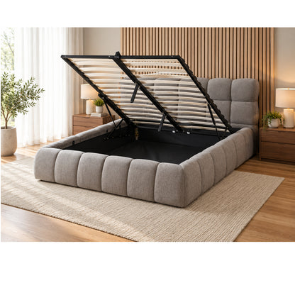 The Maya Plush Ottoman Bed with Sleeply Hybrid Pocket Sprung Mattress – Double & King (Package Deal)