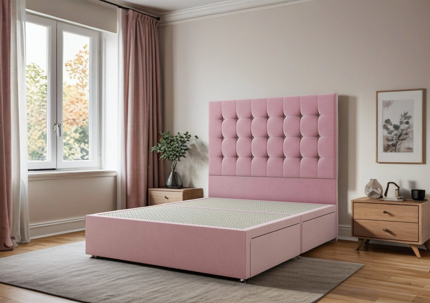 Montgomery Divan Bed Set with 2 Drawers and headboard - Choice of Mattress