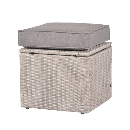 York 8 Seat grey rattan corner sofa dining set - Madefor.Living