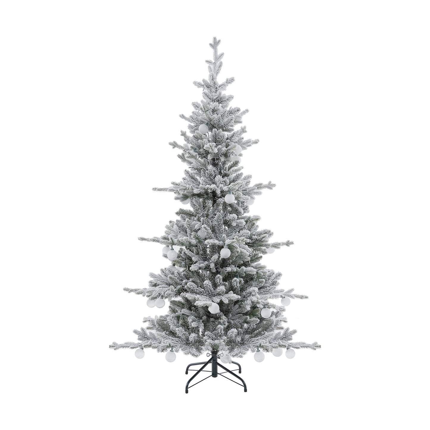 Aurora Winter Glow 6ft Flocked White Multi-Colour Christmas Tree