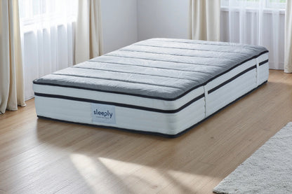 The Maya Plush Ottoman Bed with Sleeply Hybrid Pocket Sprung Mattress – Double & King (Package Deal)