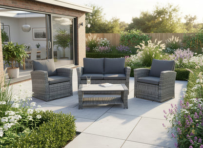 The Wilmslow 4 Seat Rattan Sofa Lounge Set - Madefor.Living