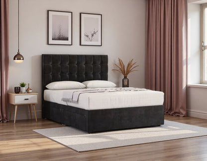 Montgomery Divan Bed Set with 2 Drawers and headboard - Choice of Mattress