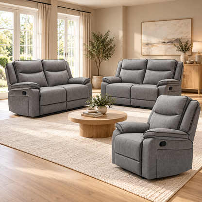 The Tia-Rose Grey Manual Recliner Collection