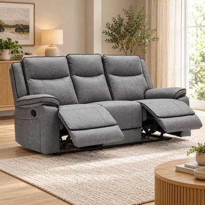 The Tia-Rose Grey Manual Recliner Collection