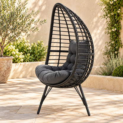 The Haresfinch Rattan Standing Egg Chai