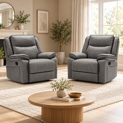 The Tia-Rose Grey Manual Recliner Collection