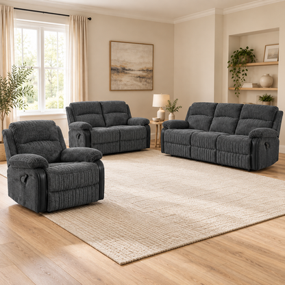The Rosie-Grey Charcoal Massage Recliner Collection