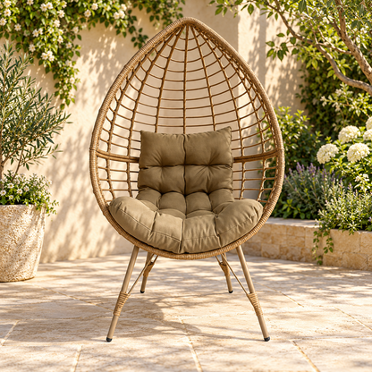 The Haresfinch Rattan Standing Egg Chai
