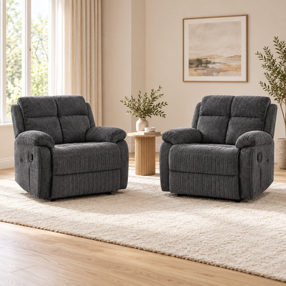 The Rosie-Grey Charcoal Massage Recliner Collection