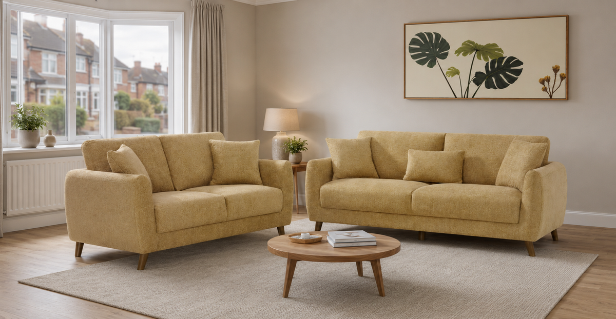 Ivy Sofa Collection gold