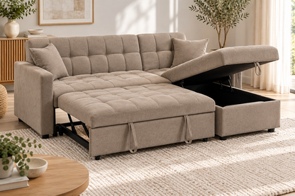 Lilly-Rose Reversible Corner Sofa Bed with Storage