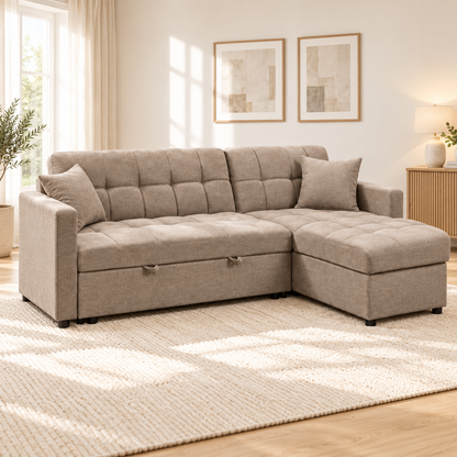 Lilly-Rose Reversible Corner Sofa Bed with Storage
