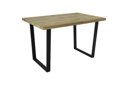 Colorado Oak Dining Table with Industrial Black Legs - Madefor.Living