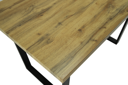 Colorado Oak Dining Table with Industrial Black Legs - Madefor.Living
