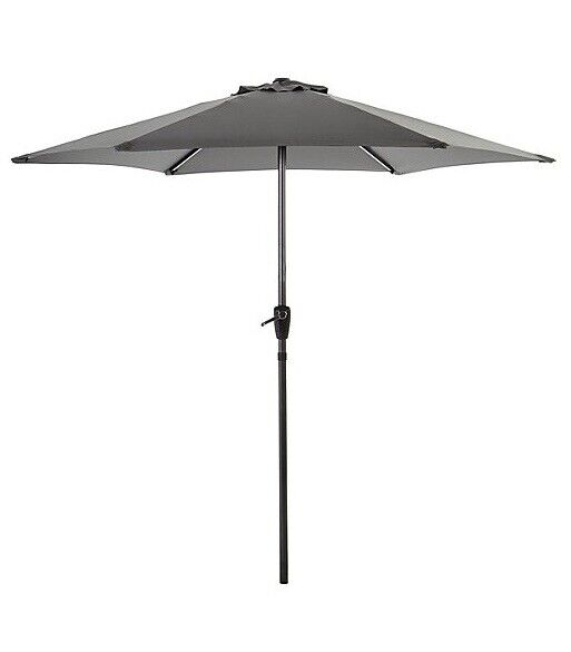 Garden Grey 2m Parasol Umbrella Parasol, Crank Handle Patio - Madefor.Living