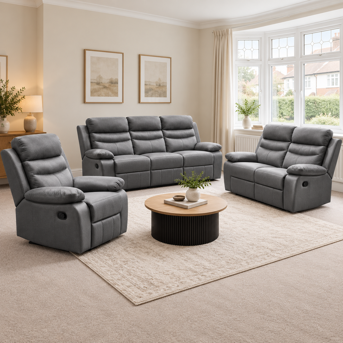 Sadie Leather Reclining Suite