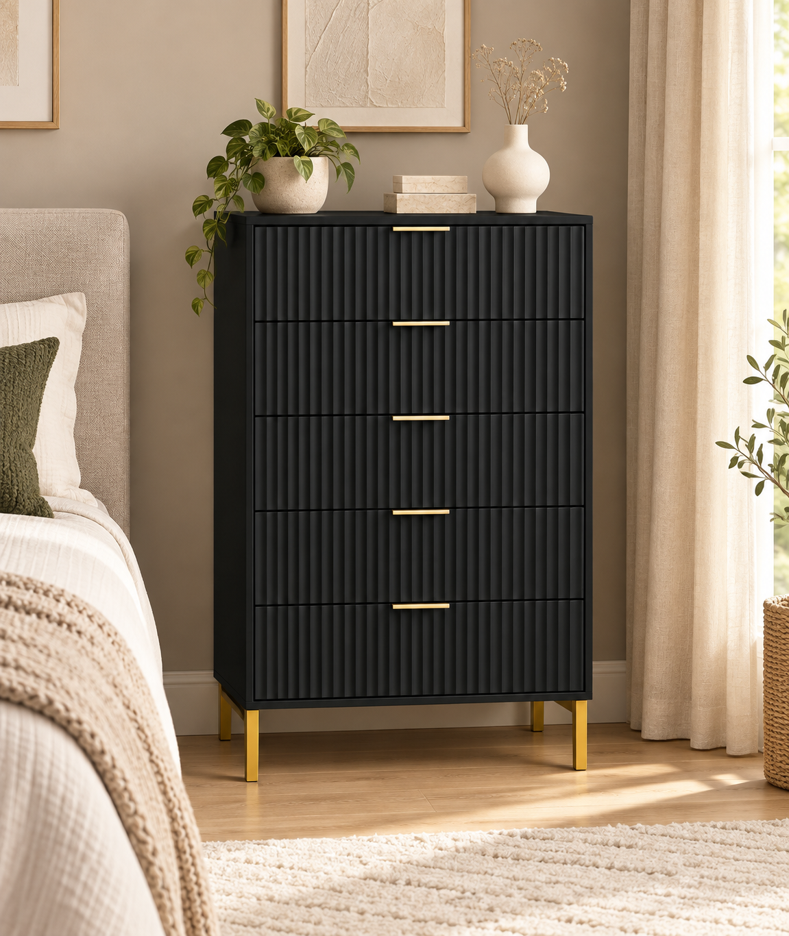 Jake-James Five-Drawer Tall Chest