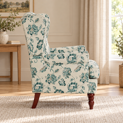 Teal Wingback Chair