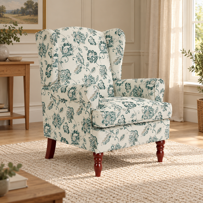 Teal Wingback Chair
