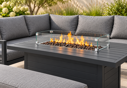 The Thatto Heath Eight-Seater Corner Firepit Garden Set