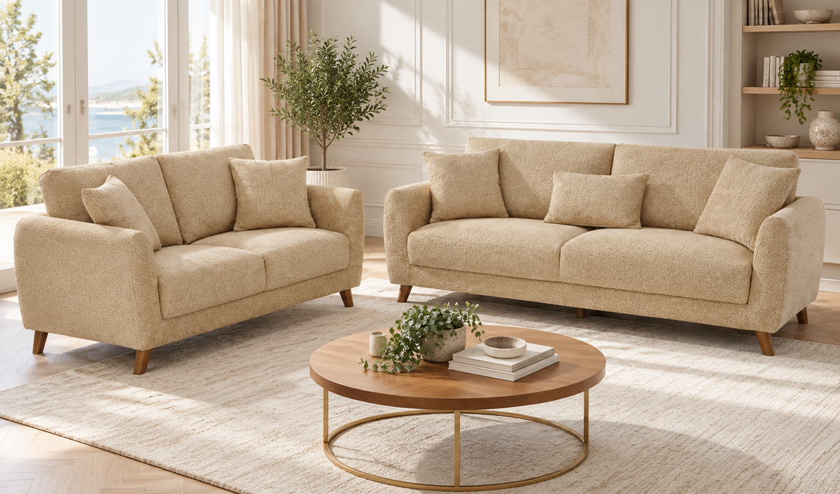 Thea 3+2 Sofa Collection mustard