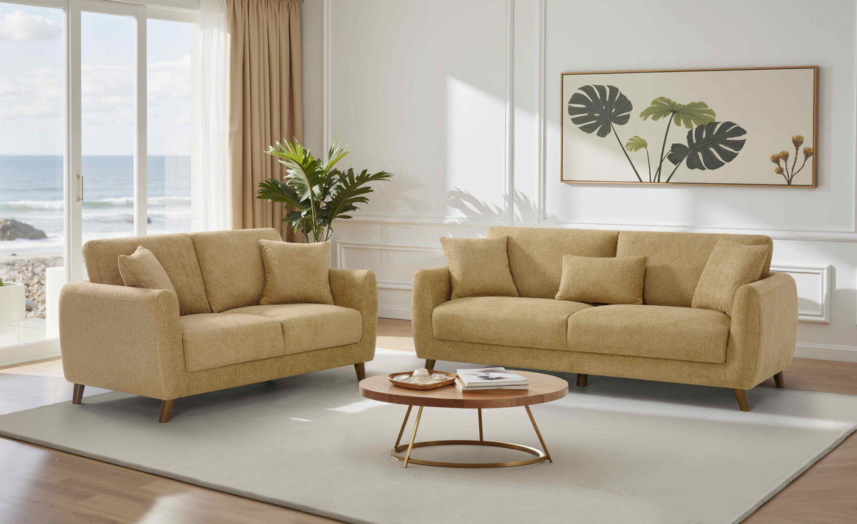 Thea 3+2 Sofa Collection mustard
